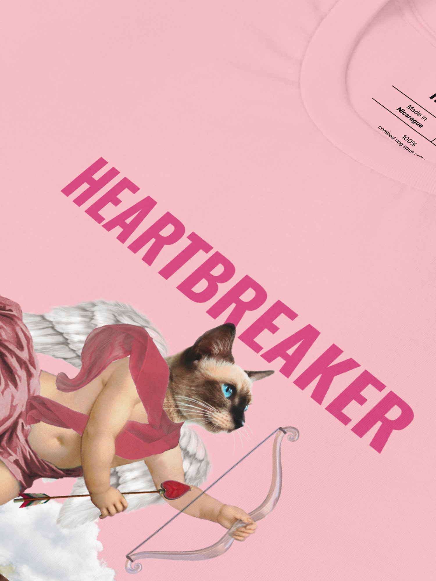 THE HEARTBREAKER ANGEL CUPID CAT T SHIRT