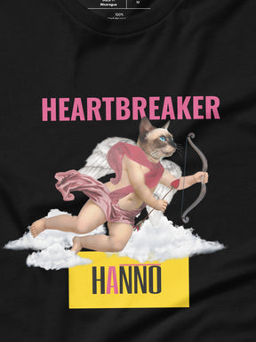 THE HEARTBREAKER ANGEL CUPID CAT T SHIRT