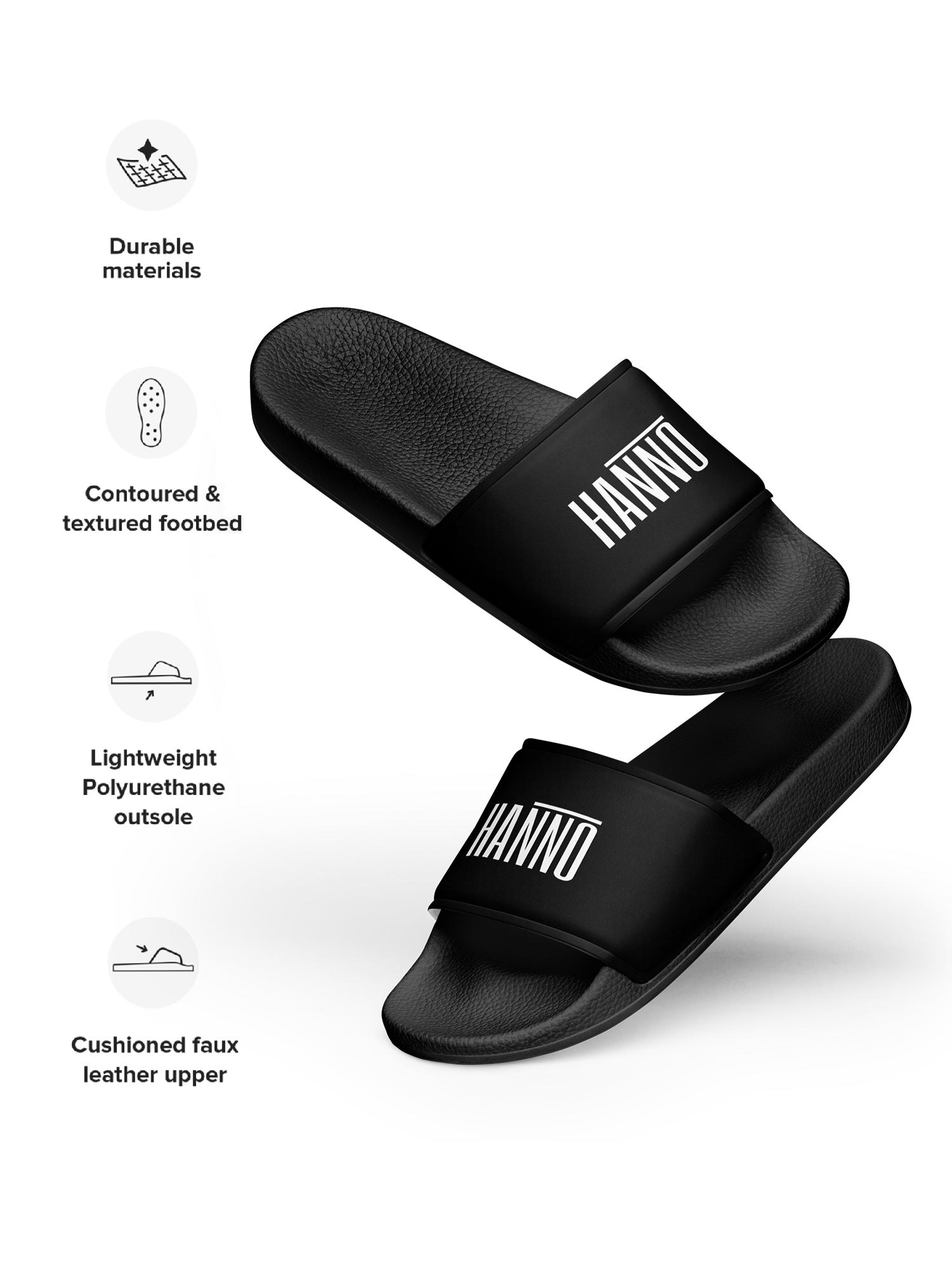 HANNO BLACK SLIDES FOR HER