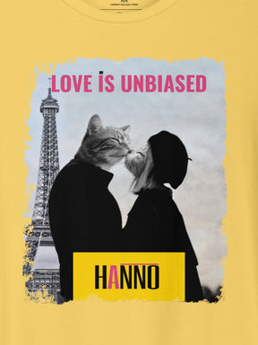 FRENCH KISS CAT LOVERS T SHIRT "LOVE IS UNBIASED"