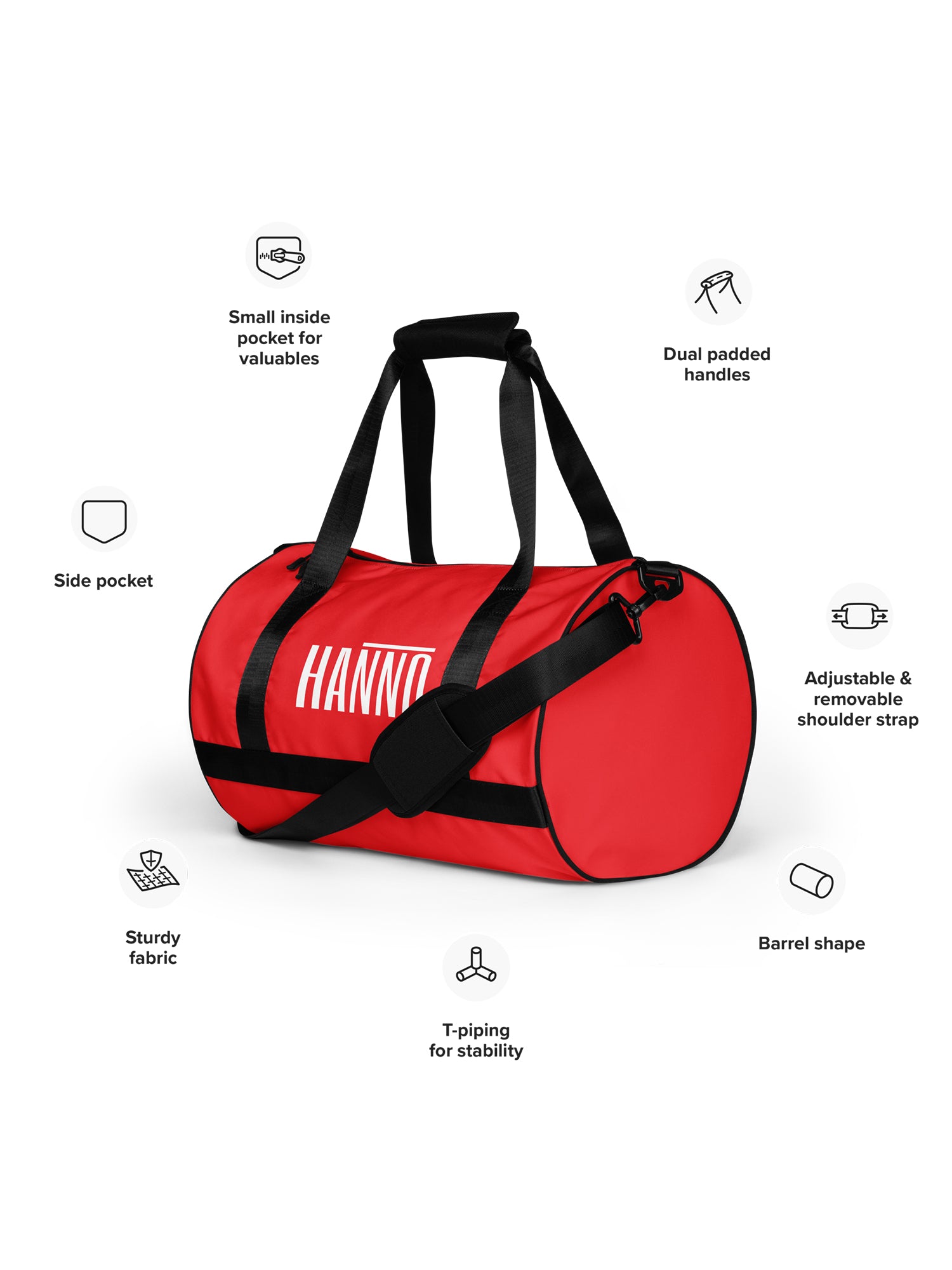 Basics Large Duffel Bag, Red