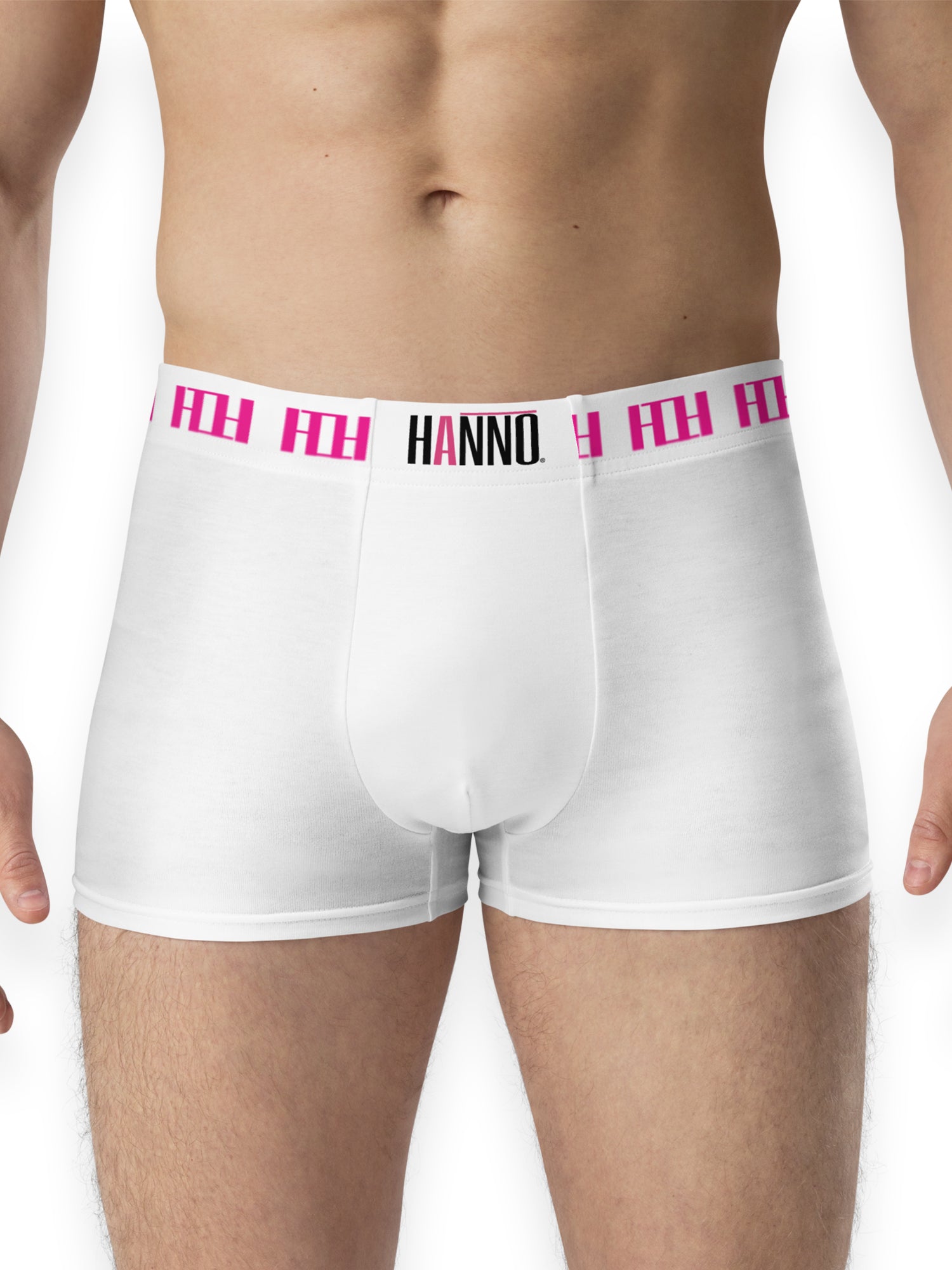 Unisex Boxer Briefs White and Berry