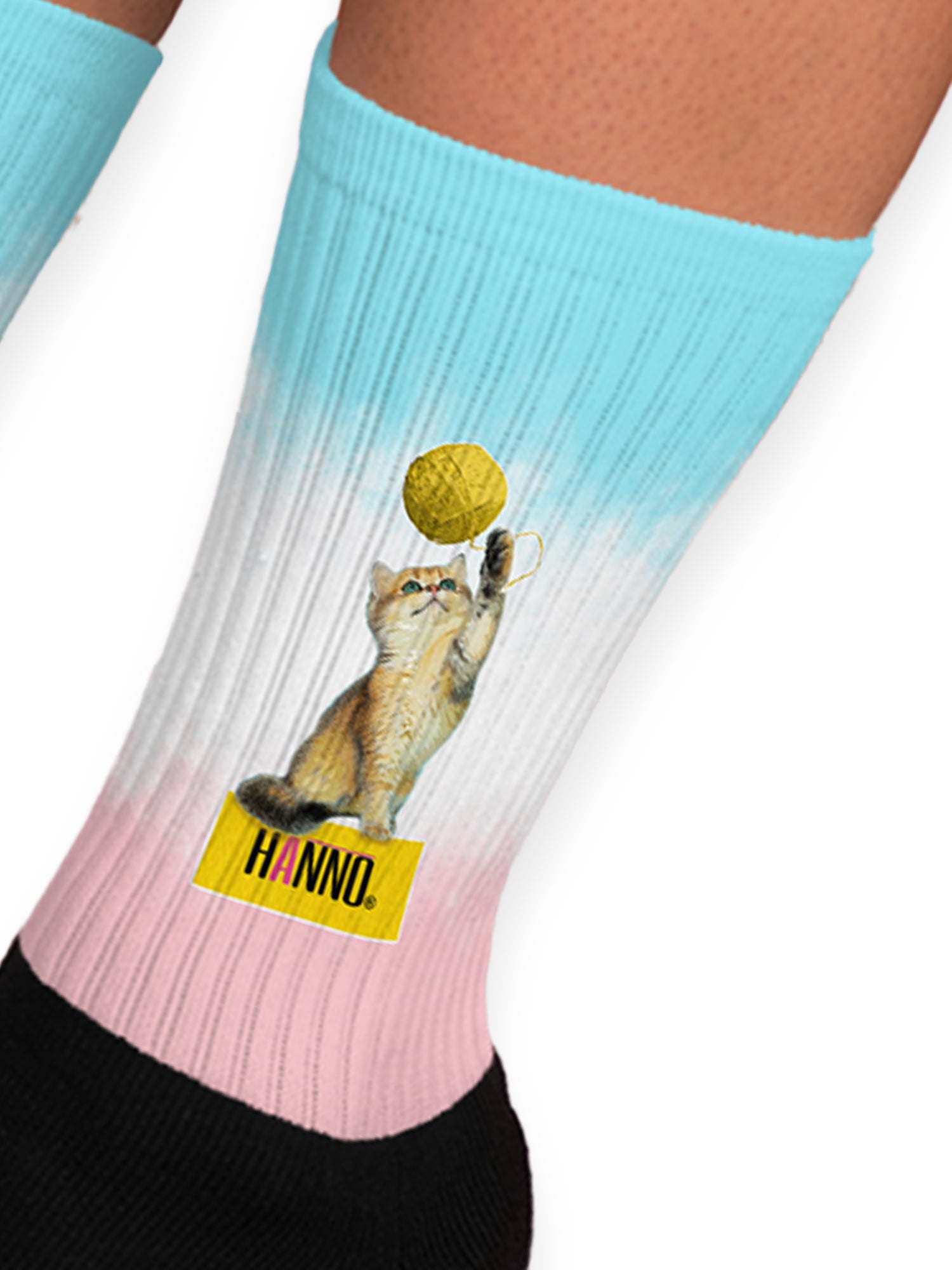 FELIS CATUS HANNO SOCKS BLUE-PINK