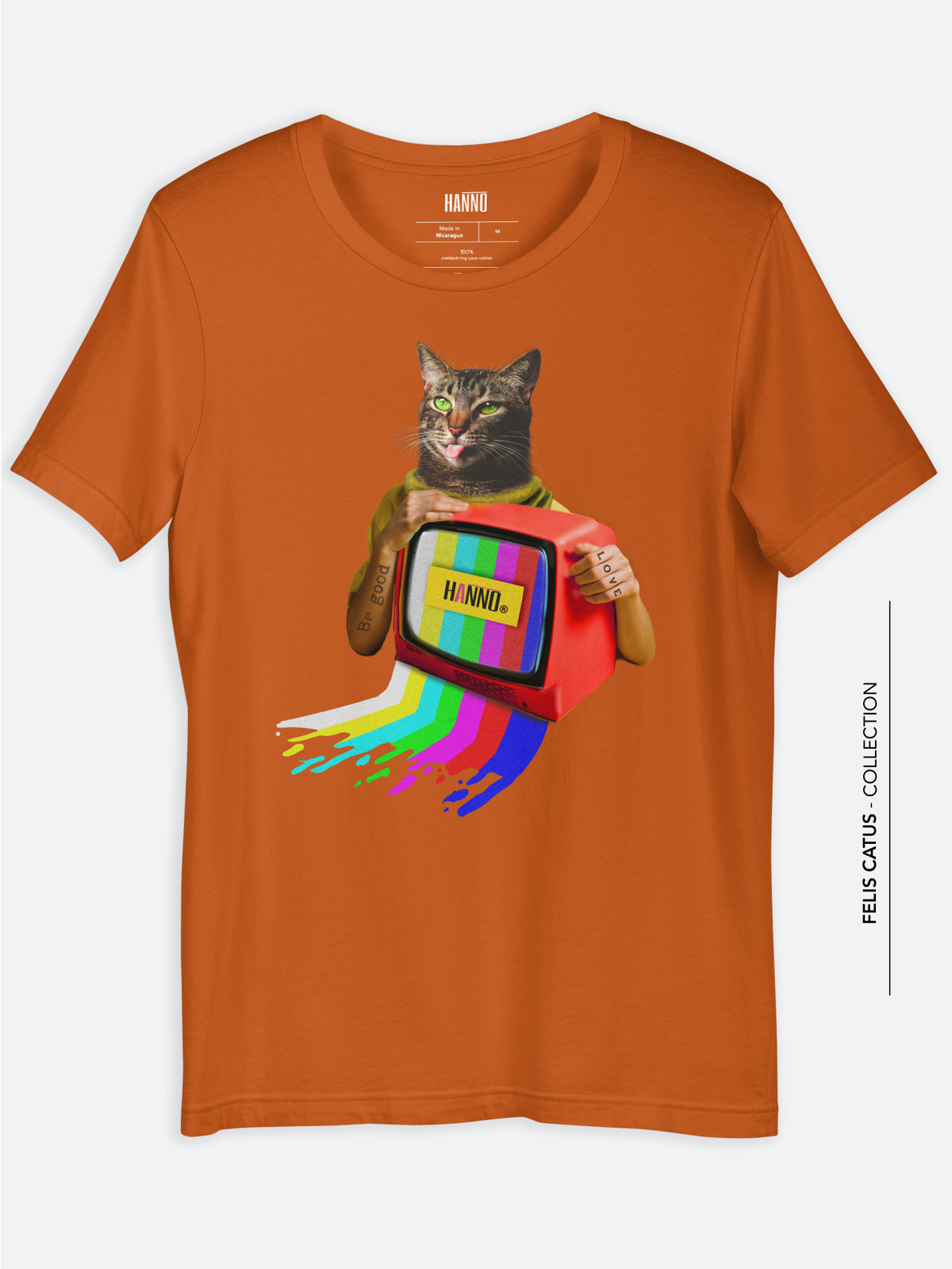 VINTAGE 80's TV CAT T SHIRT #color_autumn