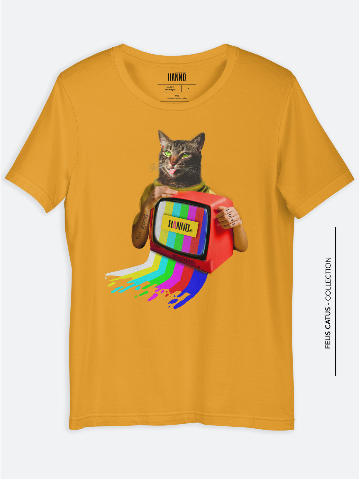 Mustard t-shirt for men/woman cat lovers #color_mustard